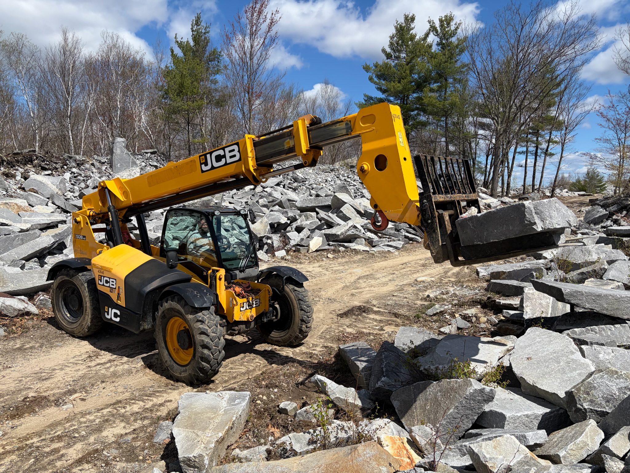 Granite blocks Webb Hill quarry NH