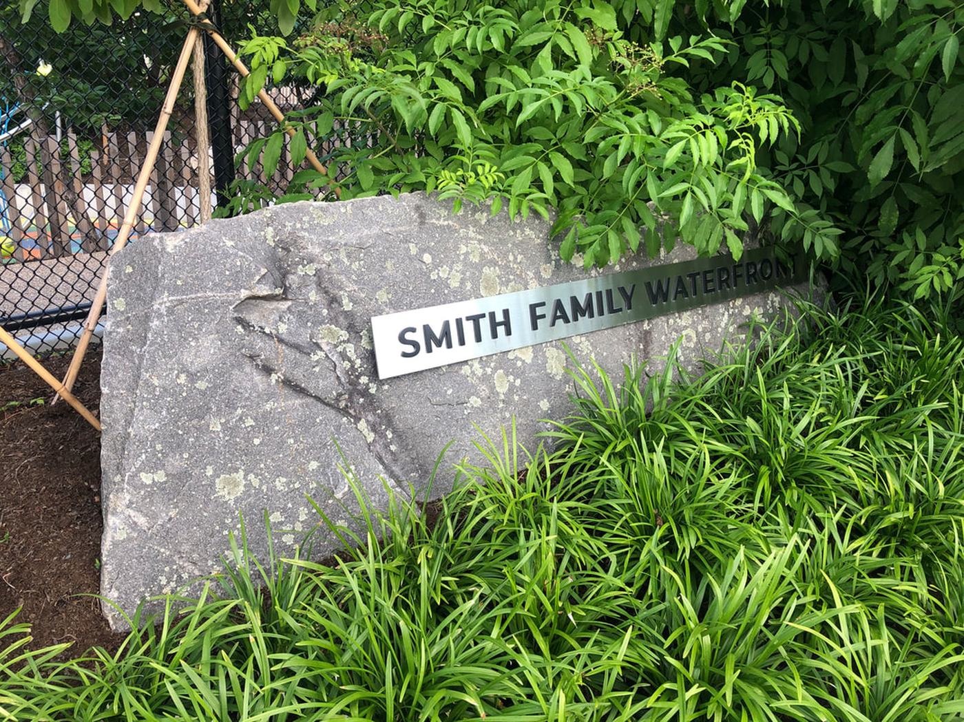 Smith Family Waterfront granite boulder Boston
