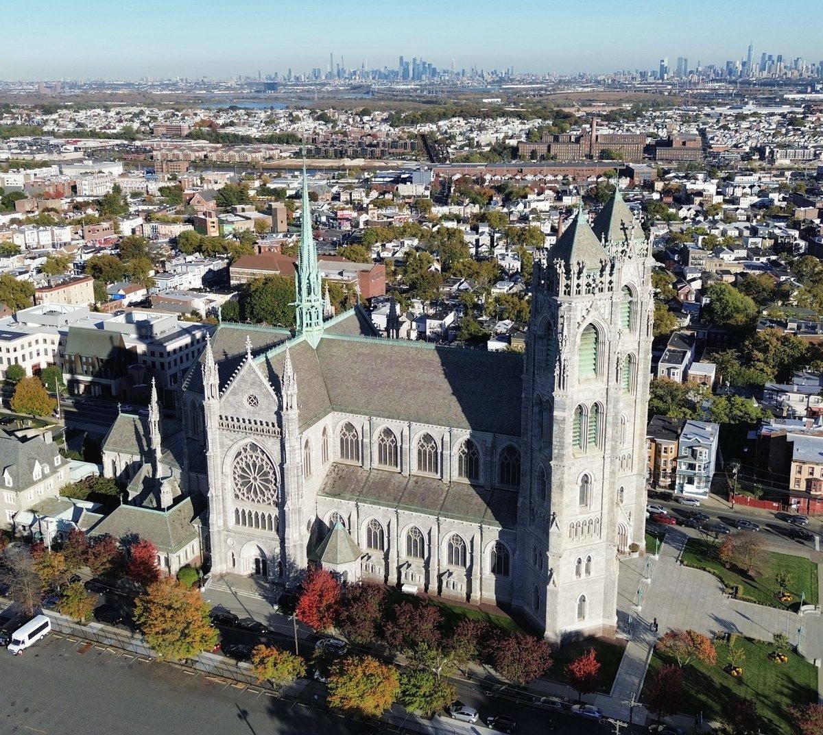 Cathedral of the Sacred Heart Newark NJ aerial view